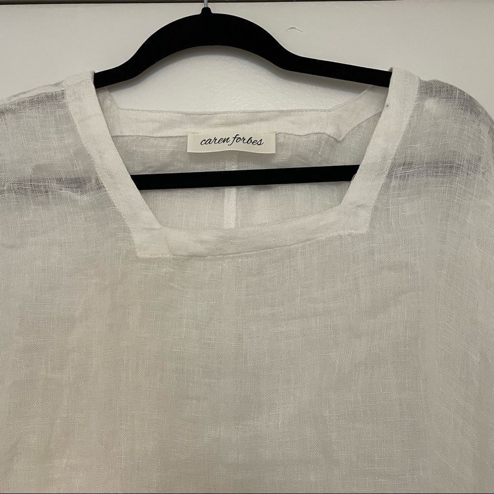 100% Linen Tunic Coverup - Picture 3 of 5